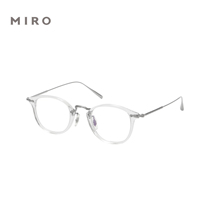 (MIRO) designer hawksbill titanium alloy spectacle frame flat light transparent mirror frame male oval art female full frame