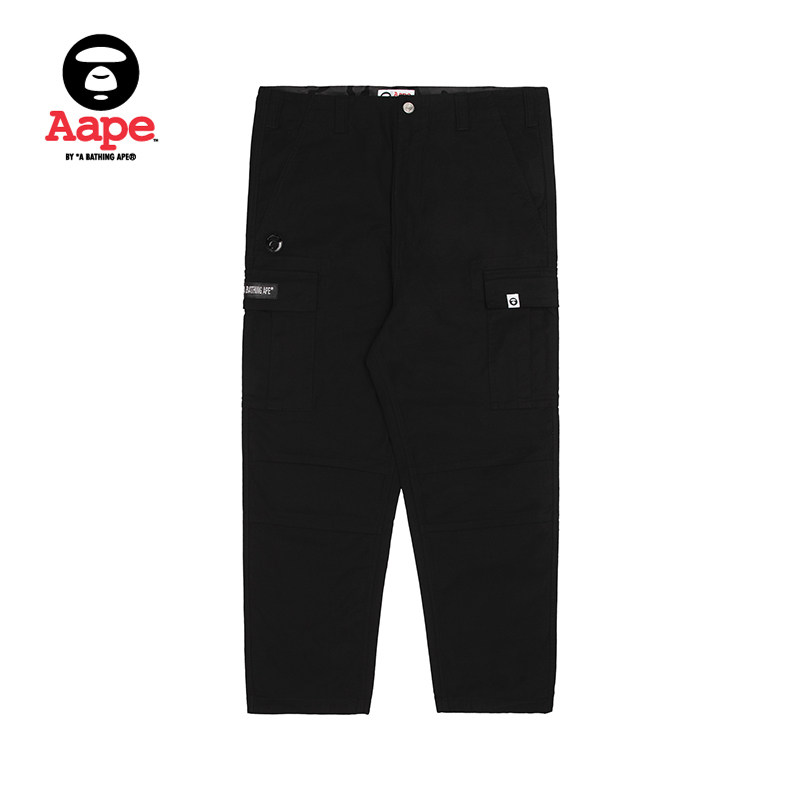 Aape men's autumn and winter ape face badge letter printing multi-pocket trend casual pants 6546XXD