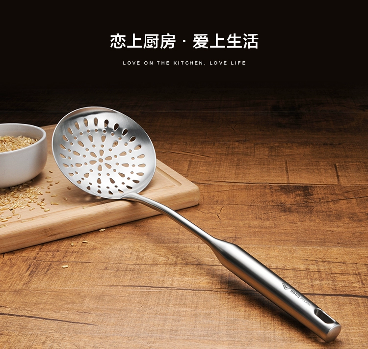 Đức 304 thép không gỉ colander bếp ranch muỗng lọc lưới gia vị hàng rào dài xử lý rò rỉ lưới lọc dầu muỗng lưới