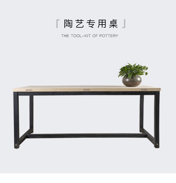 Ceramic table of ark of wooden desk chair on the display cabinet customizable bar Ceramic art classroom