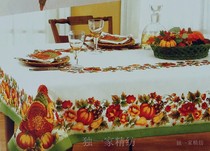 Thanksgiving pumpkin Turkey tablecloth multiple rectangular booth tablecloth Christmas Round Oval tablecloth fabric