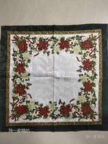 Christmas flower Christmas copper bell napkin Western restaurant mouth cloth decoration small square towel tea table tea towel festive fabric