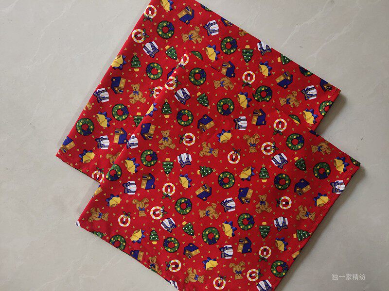 Festive Festive Large Number of Napkins Red Christmas Foundry Joy Little Bear Tea Towel Wedding Celebration Garnish with full cotton mouth cloth