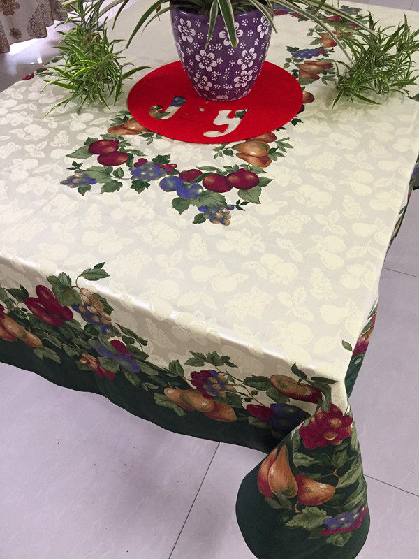 American country thick pound jacquard fruit map tablecloth printing pastoral style creative dormitory tablecloth dining room living room fabric
