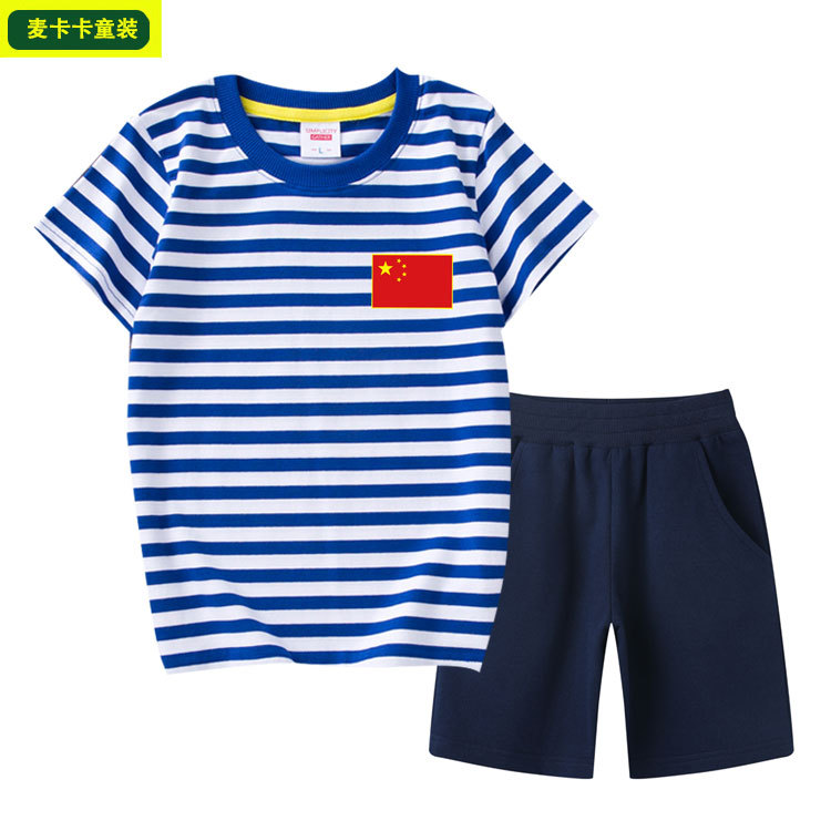 Children's Short-Sleeved T-Shirt Set, Spring and Summer Clothing, Nautica Style Stripesd Baby Sailor Shirt, Performance Clothing for Boys and Girls Children's Short-Sleeved T-Shirt Set, Spring and Summer Clothing, Nautica Style Stripesd Baby Sailor Shirt, Performance Clothing for Boys and Girls