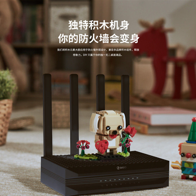360 Home Firewall Router T5S Double one thousand trillion Wireless 1200M Home 2 4G 5G Dual-frequency fiber broadband WIFI signal amplifying relay wear wall routing