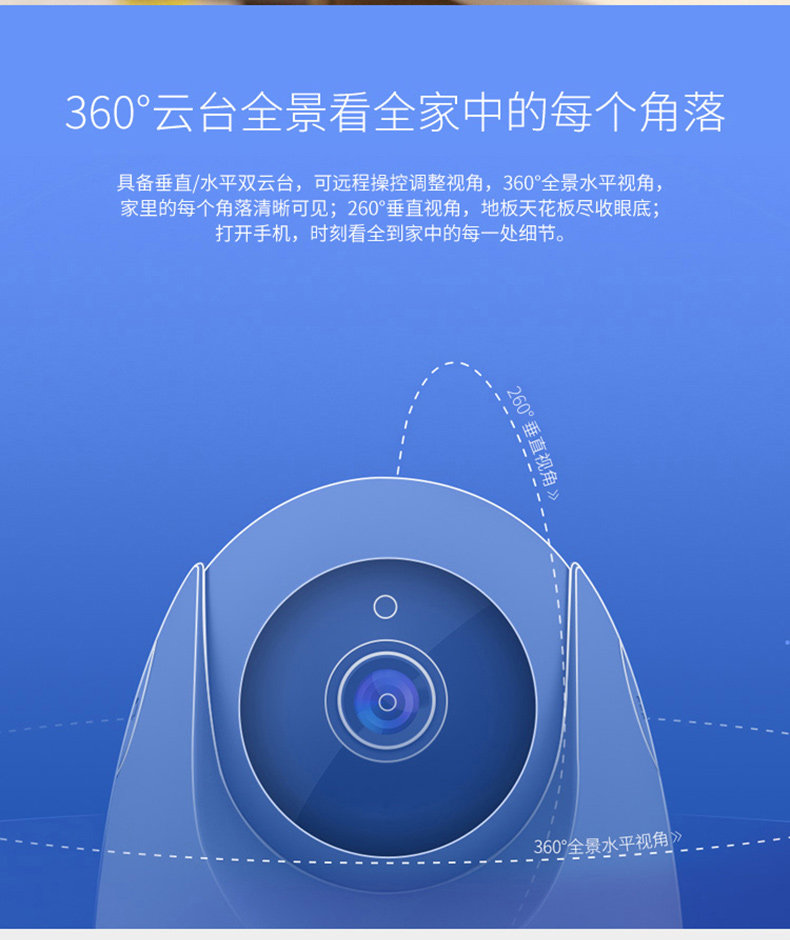 Умная съемка интеллектуальная панорамная камера с поворотом на 360°, ночное видение 1080p hd, беспроводное wi-fi-видеонаблюдение, для домашнего использования, для помещений.