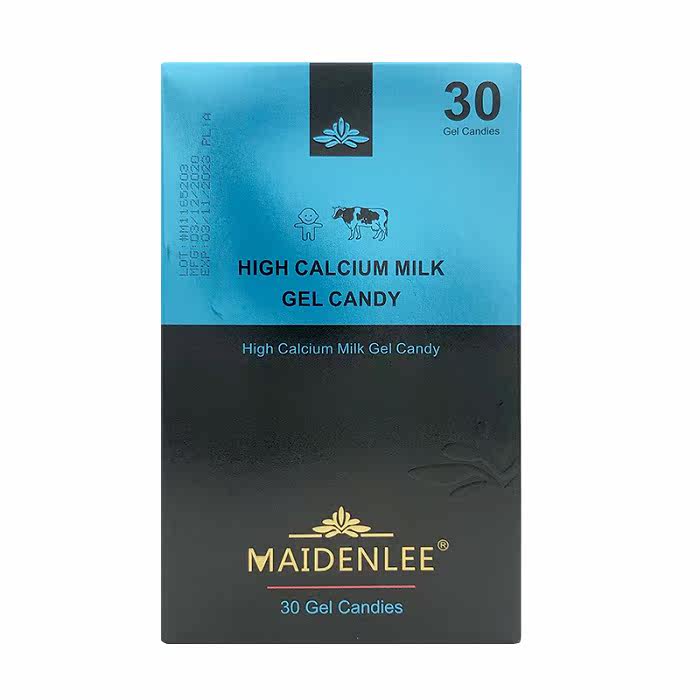 MAIDENLEE milk flavor high calcium gel candy imported from the United States seaweed calcium 30 tablets box