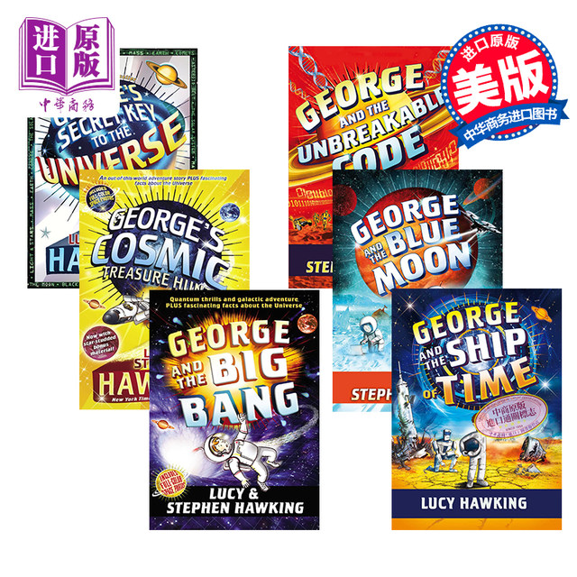 Stephen Hawking Stephen Hawking George's Secret Key to the Universe 6 volumes Original English version George's Secret Key Children's Universe Knowledge Popularization Youth Edition Universe Adventure Novel