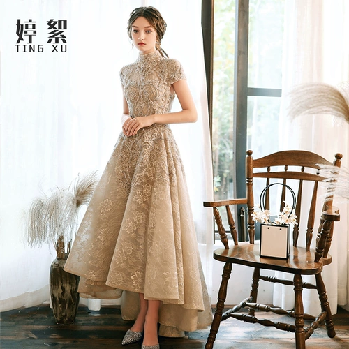 Банкетное вечернее платье Женское длинное 2024 Новое благородное темперамент тост -годовой год -юбки можно носить