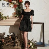 Черное вечернее платье, летняя короткая юбка, сумка для еды