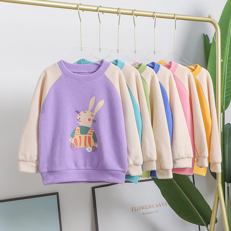 Baby Spring Autumn Long Sleeve Needles Weaselwear Toddler Warm T-shirt Boy Loose Sweatshirt Girl Child Casual Splicing Blouse