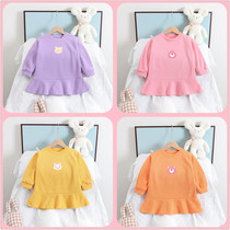 Baby Autumn Winter Knit One-piece Dress Girl Cute Long Sleeve Skirt Toddler Spring Autumn Outwear Casual T-shirt Skirt