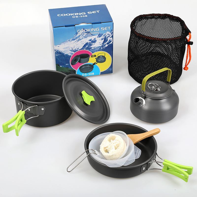 Wild Cooking Pot cooking Camping Cutlery Camping Cutlery Camping Cookware Outdoor Stove Appliances Equipped full set of cookware sets of portable
