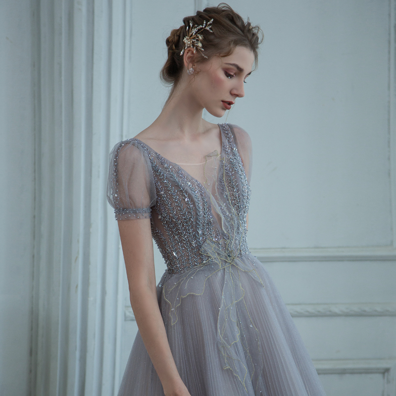 Evening dress 2022 new temperament Luxury Heavy Engineering Nails the Queen's Annual Meeting Host Long version of the Toast Dress