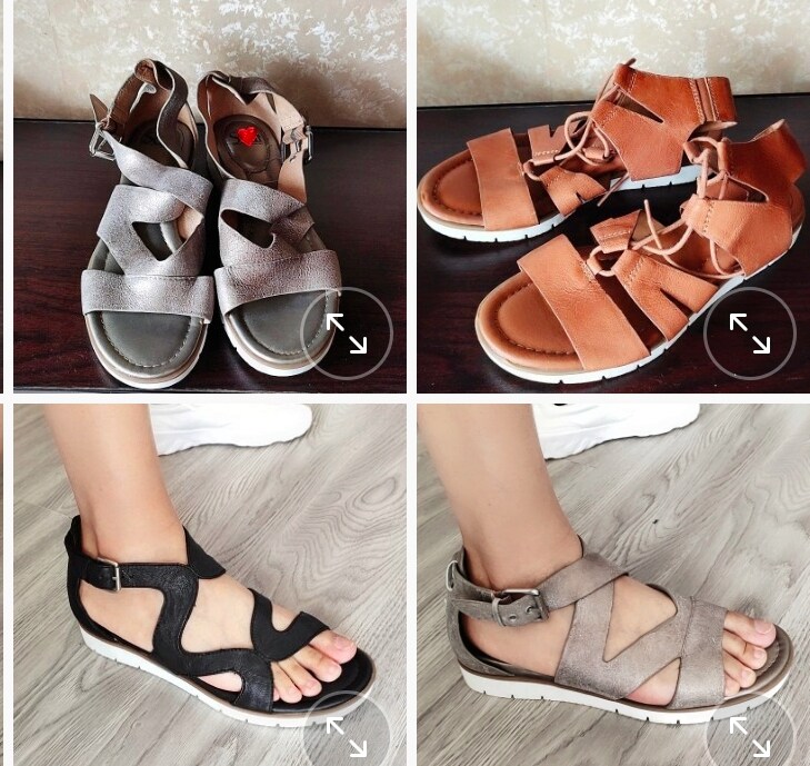 Export original single summer women's European and American fashion leather open toe om wind large size retro sandals