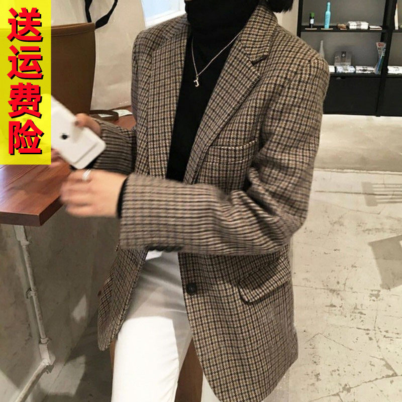 2022 New large size fat mm small suit woman medium and long edition light luxury thin plate suit 200 pounds