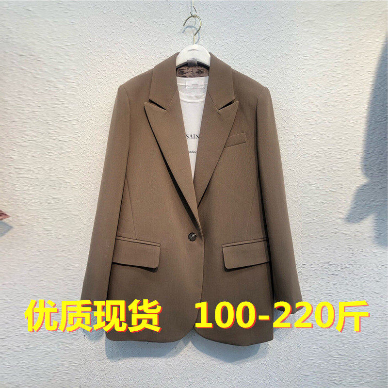 2023 New Spring and Summer 200 - pound fat MM suit female high - yard senior suit coat