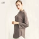 Áo len liền thân nữ 2019 xuân hè mới hem uốn cong khí chất áo thun len áo len nữ - Áo / áo thun áo len nữ