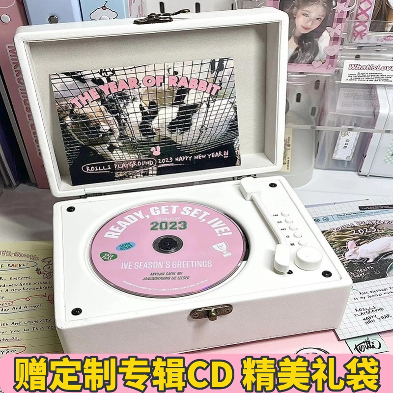 Time Years Retro CD Machine Album Player Bluetooth Speaker Black Glue English CD Disc Sound Birthday Present-Taobao