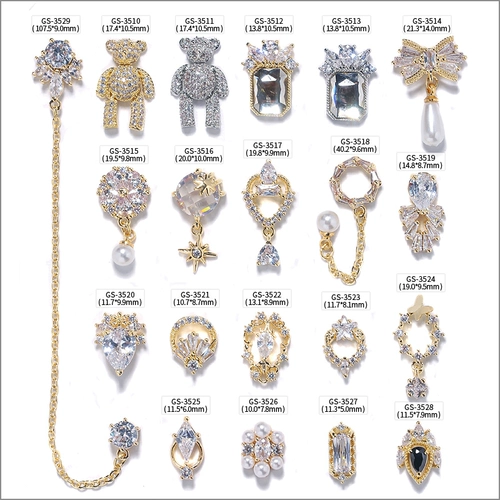 Бриллиантовый лак для ногтей для ногтей для маникюра, алмаз, небольшой аксессуар с бантиком, популярно в интернете, с медвежатами, новая коллекция