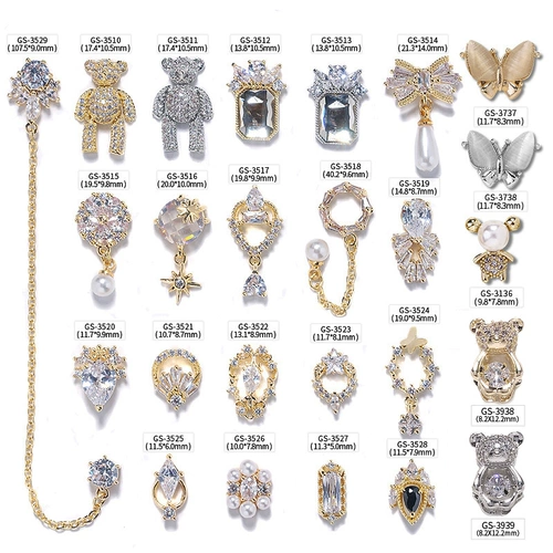 Бриллиантовый лак для ногтей для ногтей для маникюра, алмаз, небольшой аксессуар с бантиком, популярно в интернете, с медвежатами, новая коллекция