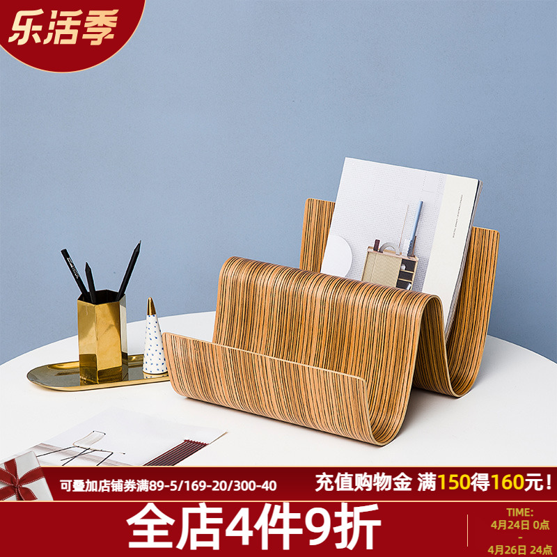 Sale of Unfilled Wooden Containing Book Newspaper Column Magazine Bar Home Creative Bookshelf Collation hem