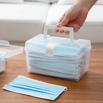 Mask storage box porch household table with lid dust-proof large-capacity mouth and nose mask temporary storage box put mask artifact