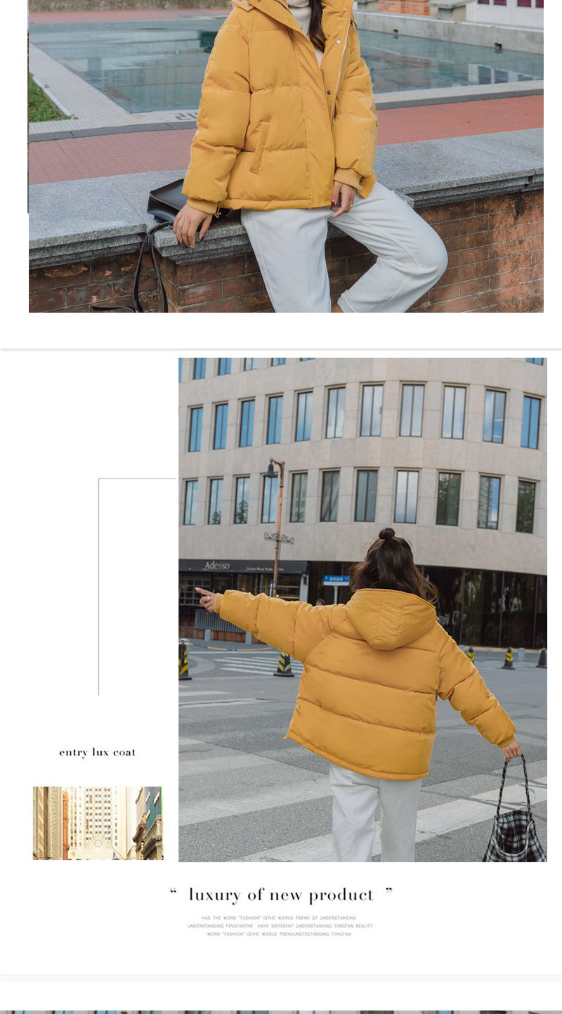 2018 mùa đông mới in Hàn Quốc phần ngắn xuống dày áo khoác nữ hoang dã áo khoác bánh mì áo khoác cotton áo phao uniqlo nữ
