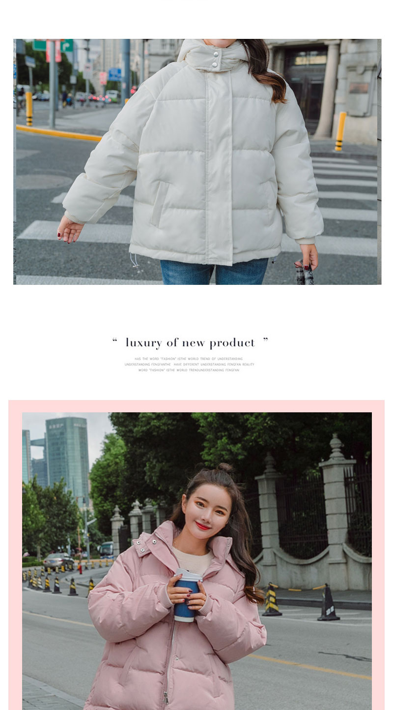 2018 mùa đông mới in Hàn Quốc phần ngắn xuống dày áo khoác nữ hoang dã áo khoác bánh mì áo khoác cotton áo phao uniqlo nữ