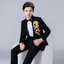 Childrens suit suit handsome British flower boy dress model catwalk piano performance host autumn