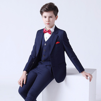 Childrens suit three-piece handsome British suit boys dress foreign boy piano performance Men