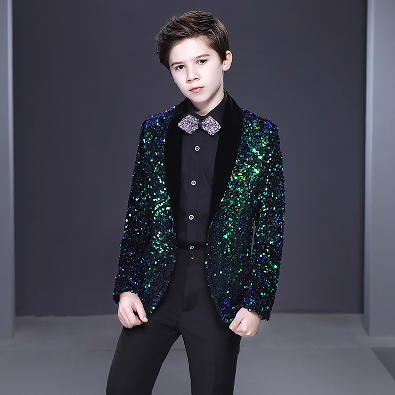 Children's suit suit boy walking show gown boy host Western-handsome English piano for a boaty suit