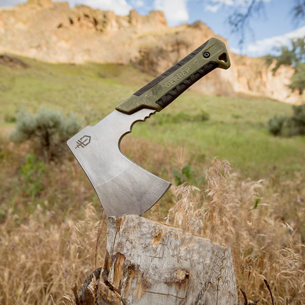 American Gobo GERBER imported axe outdoor all steel mountain axe splitting wood opening blade integrated keel short handle axe