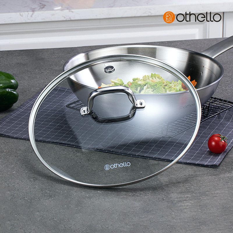 German Othello Odero tempered glass lid Tongue pan frying pan flat bottom pan 28 28 30 32cm