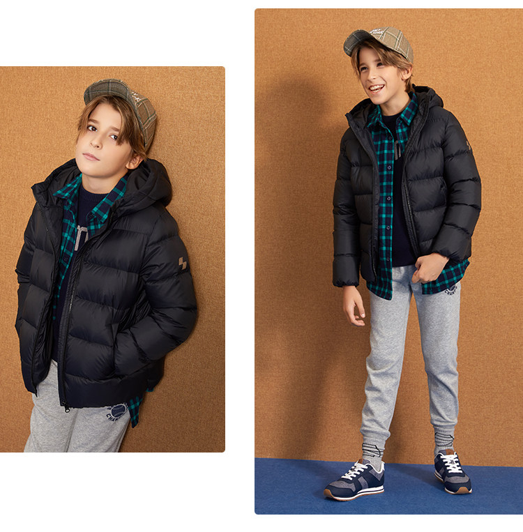 美国 The Children's Place 中大男童 连帽加厚羽绒服 天猫优惠券折后￥129包邮史低（￥429-300）100~160码2色可选