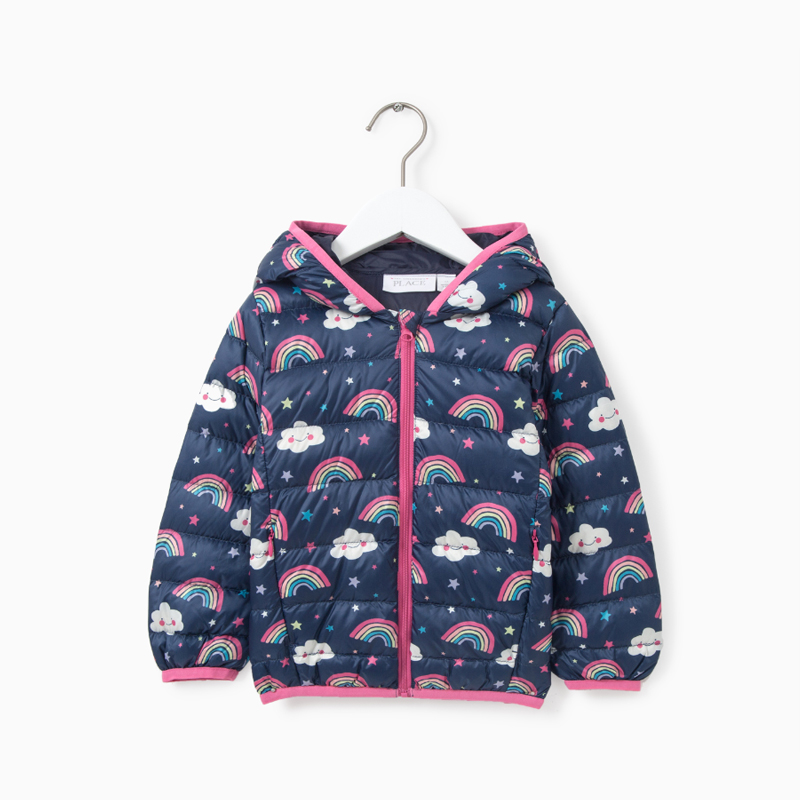 TheChildrensPlace/绮童堡2019秋季新款女宝宝可爱色彩羽绒服外套