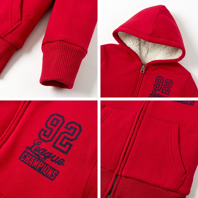 美国 The Children’s Place TCP绮童堡 20年冬季新款 男童加绒连帽卫衣 天猫优惠券折后￥89.9包邮（￥239.9-150）110~140码可选 官网.98