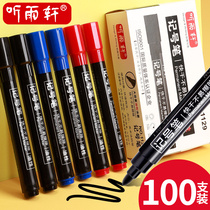 Mark Pen Black Oily Big Head Pen Hook Line Pen Color Coarse Scratches INK WATERPROOF TICK LARGE NUMBER NON-ERASABLE LOGISTICS EXPRESS COURIER SPECIAL CASE HEAD GAUGE PEN NOT TO DROP COLOR DOUBLE HEAD PEN