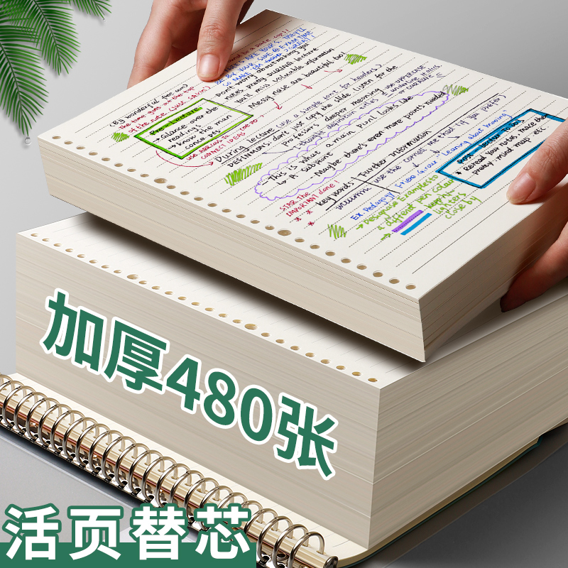 loose-leaf stand-in core b5 loose-leaf paper 26 holes removable loose-leaf notebook subnotepad cross wire mesh This fault English blank can replace 20 holes A5 inner core loose-leaf ben shell pane clip paper