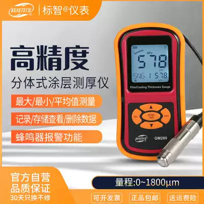 Biaozhi coating thickness gauge Two-piece paint film thickness gauge Magnetic eddy current paint high-precision thickness gauge