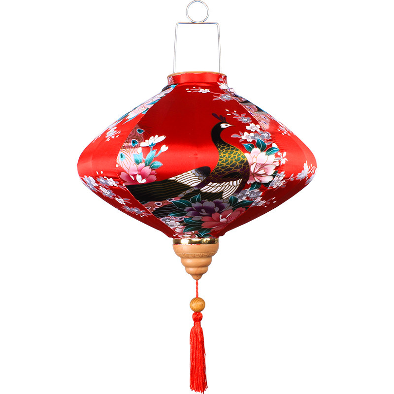 Festive lantern hanging Festive decoration Creative luminous balcony Chinese ancient style Hotel Tea art Peacock Chinese style