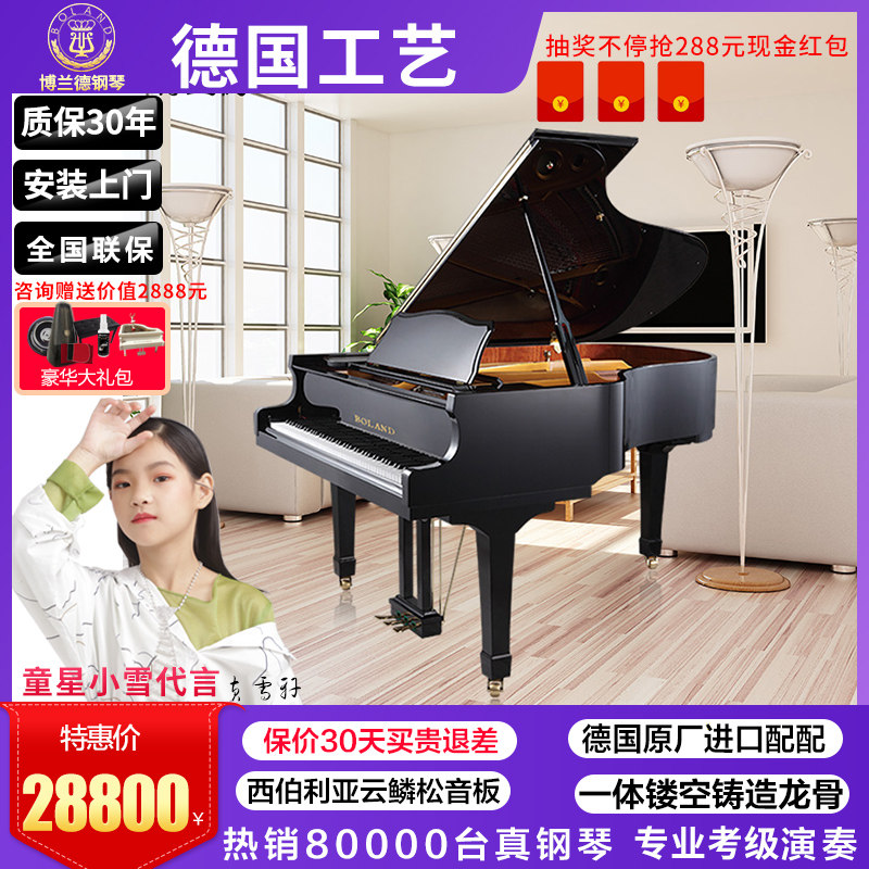 Triangle Real Piano German Original Imported Home Professional certification exam to play brand new white adult big three horns
