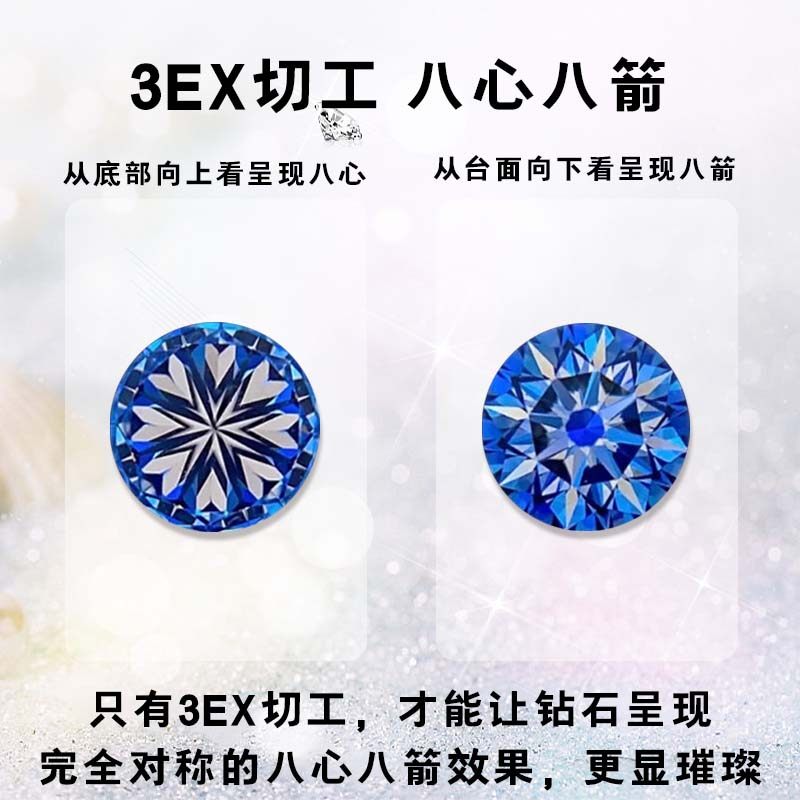 IGI cultivates diamond 8K gold diamond ring, laboratory artificial CVD artificial naked diamond synthesis ring, female support customization