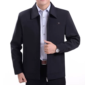 Quần áo bình thường cổ áo bên hông Quần áo nam Trung Quốc dày trung niên và người cao tuổi Áo mùa thu cộng với XL béo - Cực lớn