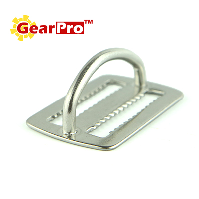 GearPro 316 stainless steel upright D ring day character buckle welding D ring day buckle 50mm belt positioning buckle