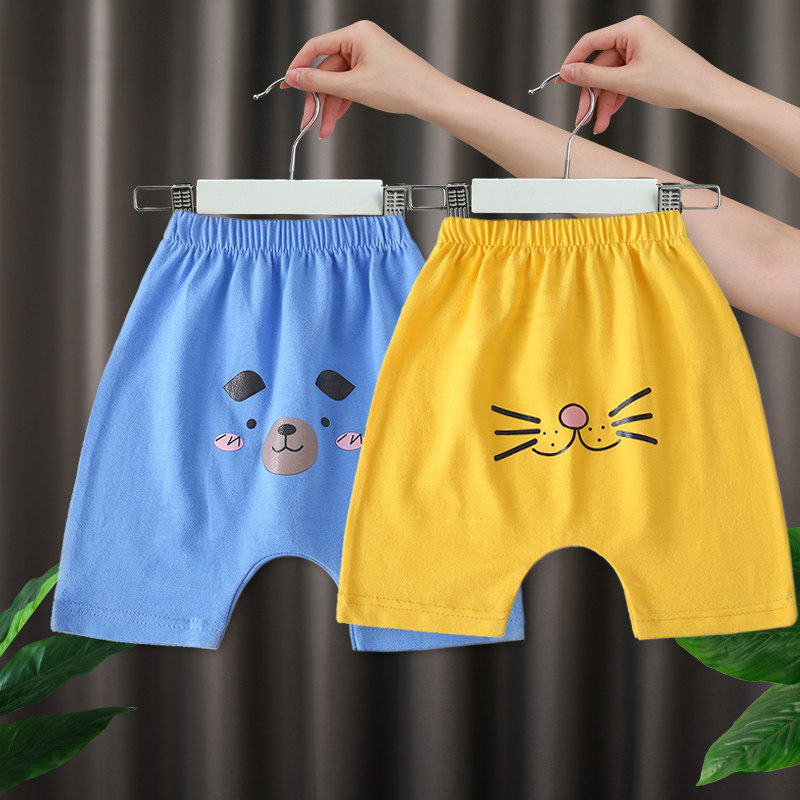 2022 baby shorts summer new children's PP pants elastic boys and girls children's clothing cropped pants summer butt casual pants
