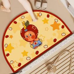 Cute Star-Shaped Bathroom Absorbent Diatomaceous Earth Mat for Home Use, Non-Slip Carpet for Doorway, Toilet, and Bathroom