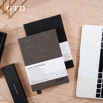 Yangba leather business notebook art exquisite A5 office notepad simple ins style book work this meeting record book student diary business customization inner page can be printed logo