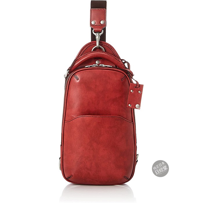Japan HERGOPOCH JAPAN MADE MALE Bull Leather Rear Shoulder Bag Retro Business Genuine Leather Trendy Single Shoulder Bag